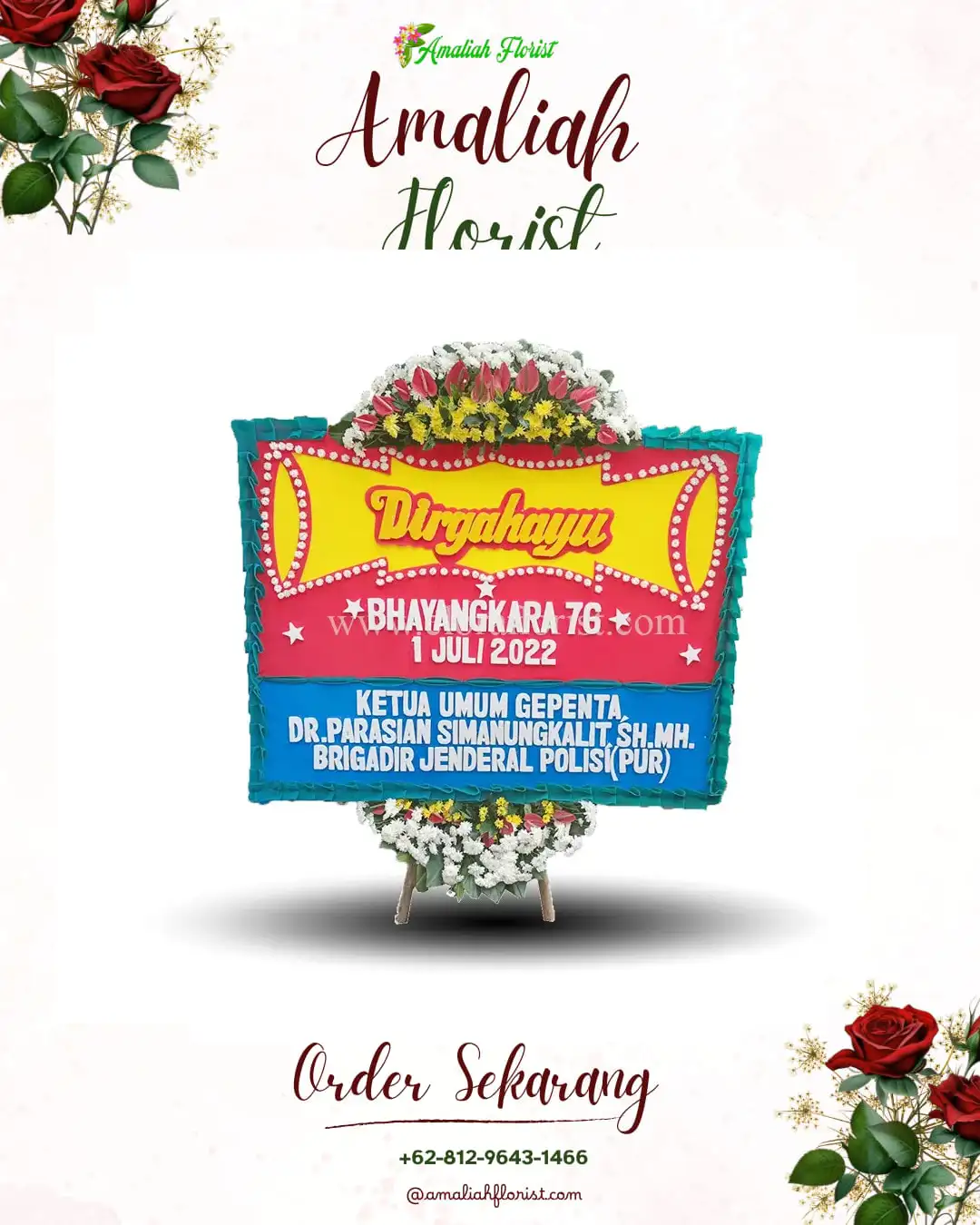 Papan Bunga HUT Ulang Tahun Driyorejo